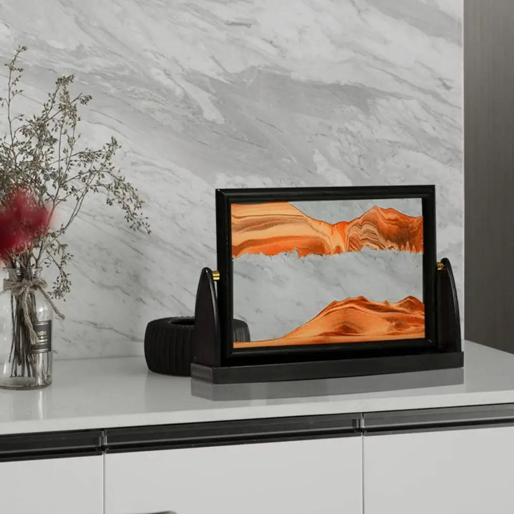 Rotatable 3D Flowing Sand Art Picture – Moving Sandscape Home Decor, Christmas Gift