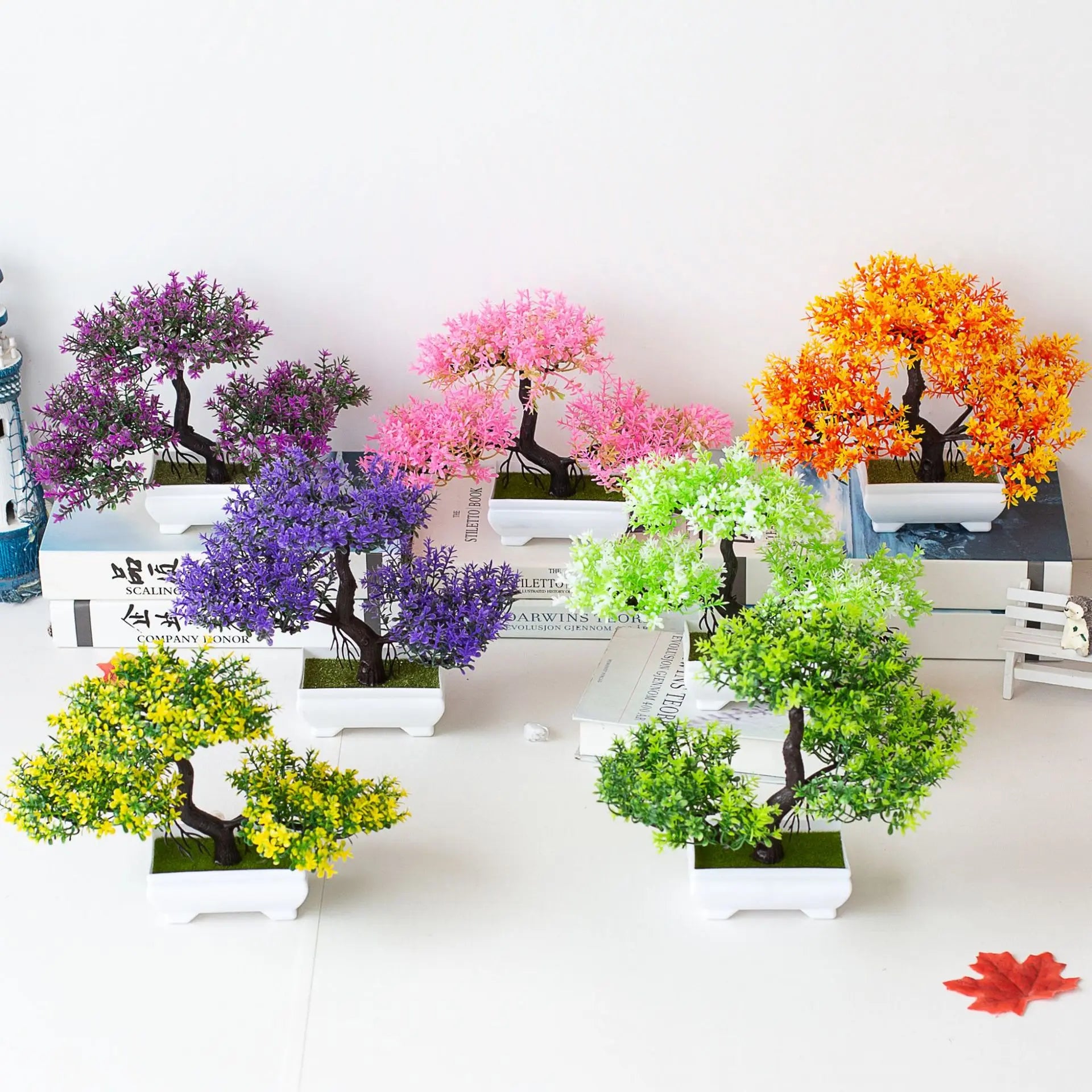 Artificial Bonsai Tree Simulation Potted Plant – Fake Plant Ornament for Garden, Home, Table & Bedroom Decoration, Indoor/Outdoor