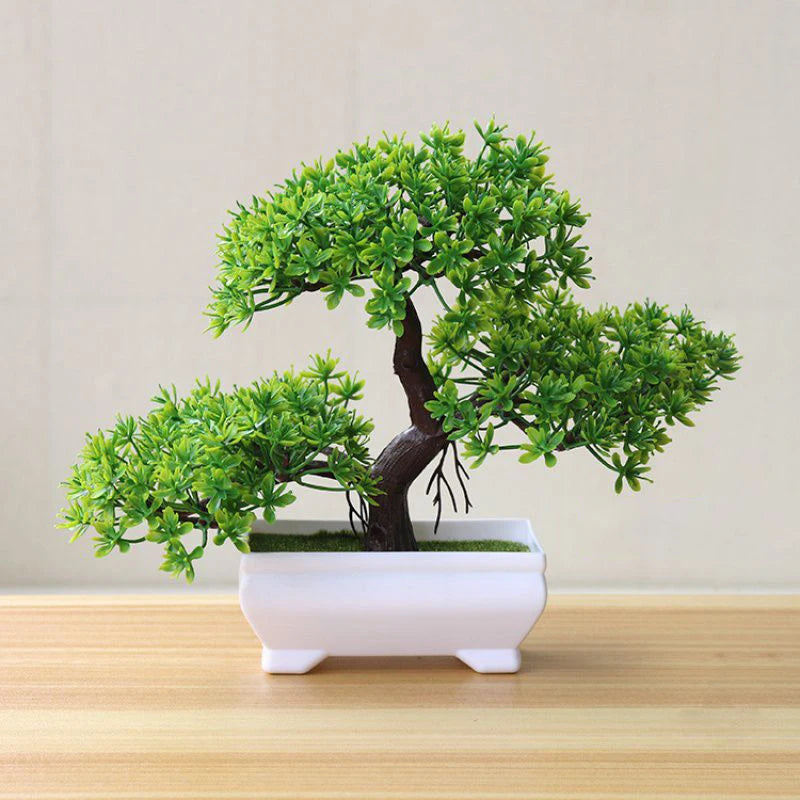 Artificial Bonsai Tree Simulation Potted Plant – Fake Plant Ornament for Garden, Home, Table & Bedroom Decoration, Indoor/Outdoor