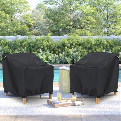 Waterproof Patio Chair Covers – Heavy Duty, 2 Pack (30" x 34" x 38")