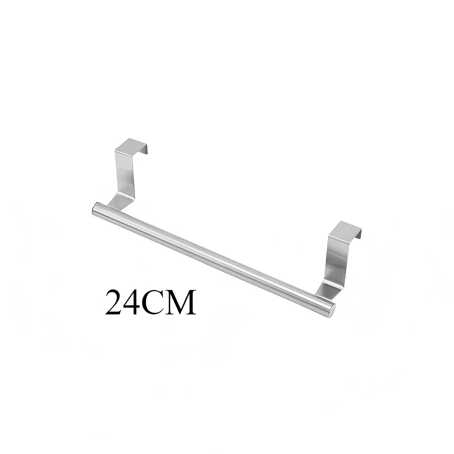 Steel Wire Over-Cabinet Towel Rack – Punch-Free Hanging Bathroom Door Organizer
