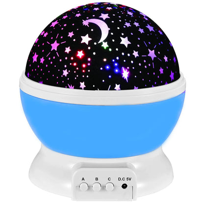 Rotating Starry Sky & Galaxy Projector Night Light – Nursery Table Lamp Decor