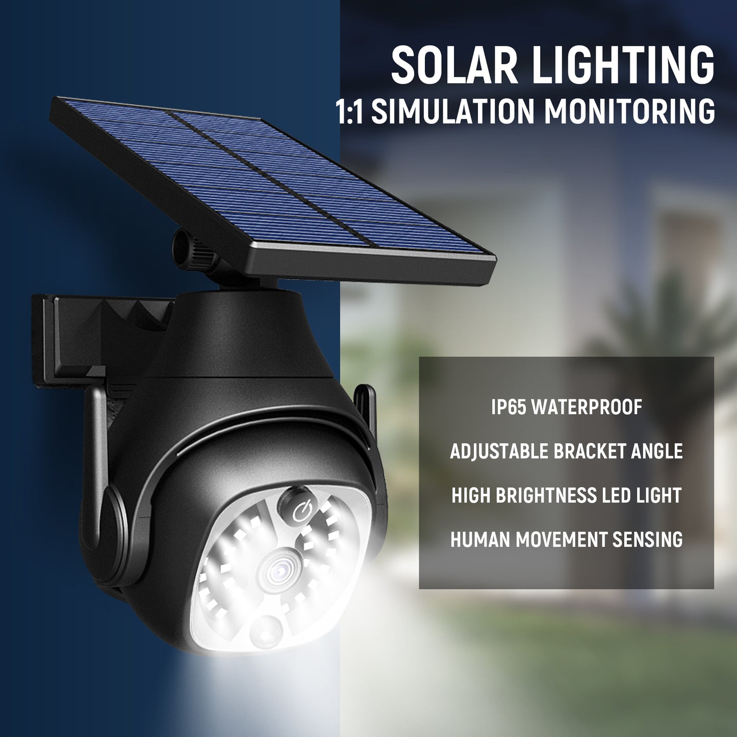 Solar Motion-Sensor Wall Lights – Waterproof Outdoor Courtyard, Street & Balcony Lighting