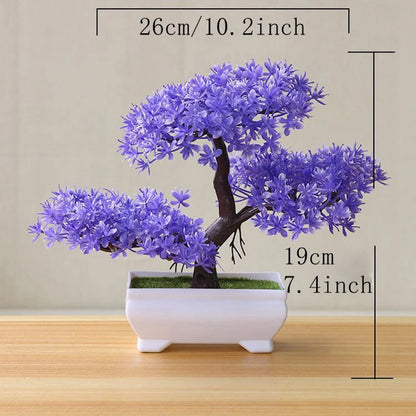 Artificial Bonsai Tree Simulation Potted Plant – Fake Plant Ornament for Garden, Home, Table & Bedroom Decoration, Indoor/Outdoor