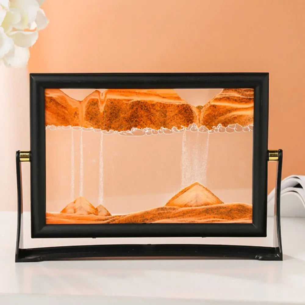 Rotatable 3D Flowing Sand Art Picture – Moving Sandscape Home Decor, Christmas Gift