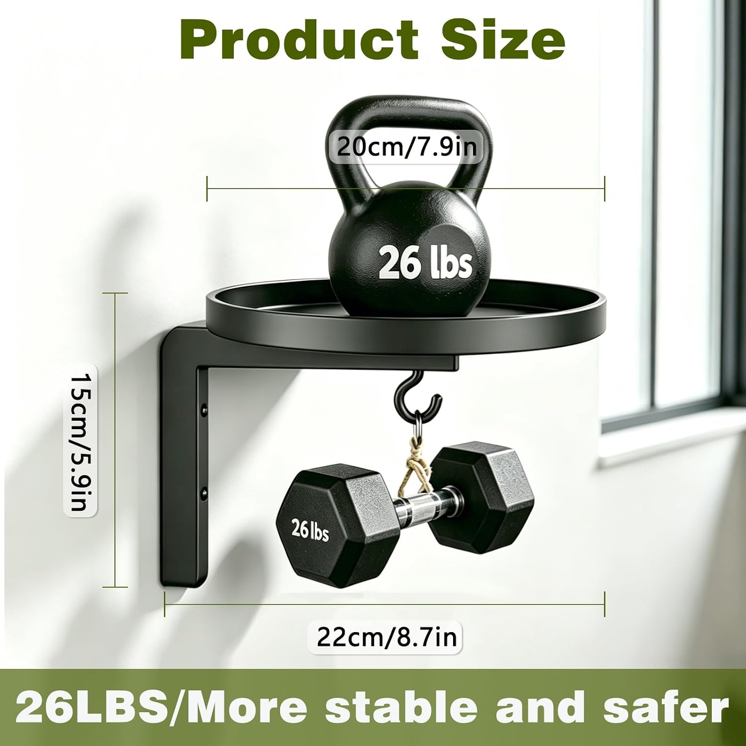 Wall-Mounted Plant Hangers – Modern Metal Floating Shelves, 2 Pack
