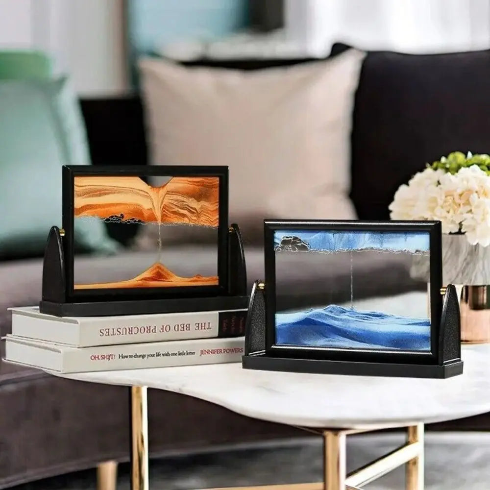 Rotatable 3D Flowing Sand Art Picture – Moving Sandscape Home Decor, Christmas Gift