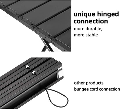 Ultralight Aluminum Portable Folding Camp Table – for Camping, Hiking, Backpacking, Beach & Picnic, Size M