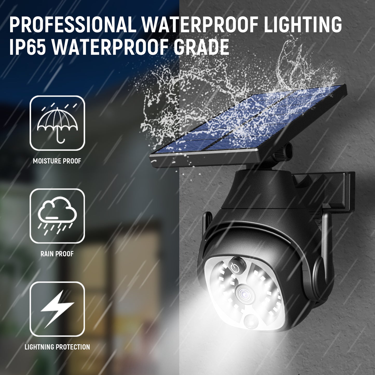 Solar Motion-Sensor Wall Lights – Waterproof Outdoor Courtyard, Street & Balcony Lighting