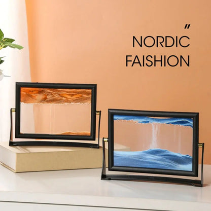 Rotatable 3D Flowing Sand Art Picture – Moving Sandscape Home Decor, Christmas Gift