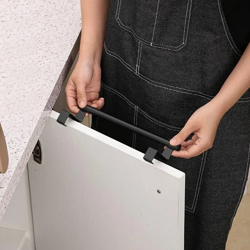 Steel Wire Over-Cabinet Towel Rack – Punch-Free Hanging Bathroom Door Organizer