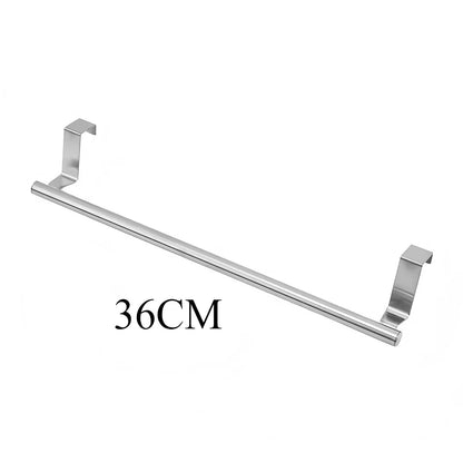 Steel Wire Over-Cabinet Towel Rack – Punch-Free Hanging Bathroom Door Organizer