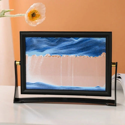 Rotatable 3D Flowing Sand Art Picture – Moving Sandscape Home Decor, Christmas Gift