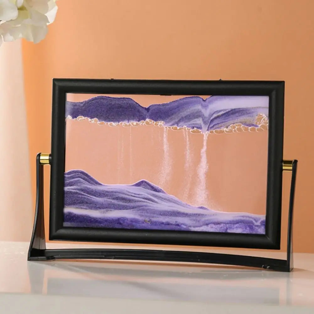 Rotatable 3D Flowing Sand Art Picture – Moving Sandscape Home Decor, Christmas Gift