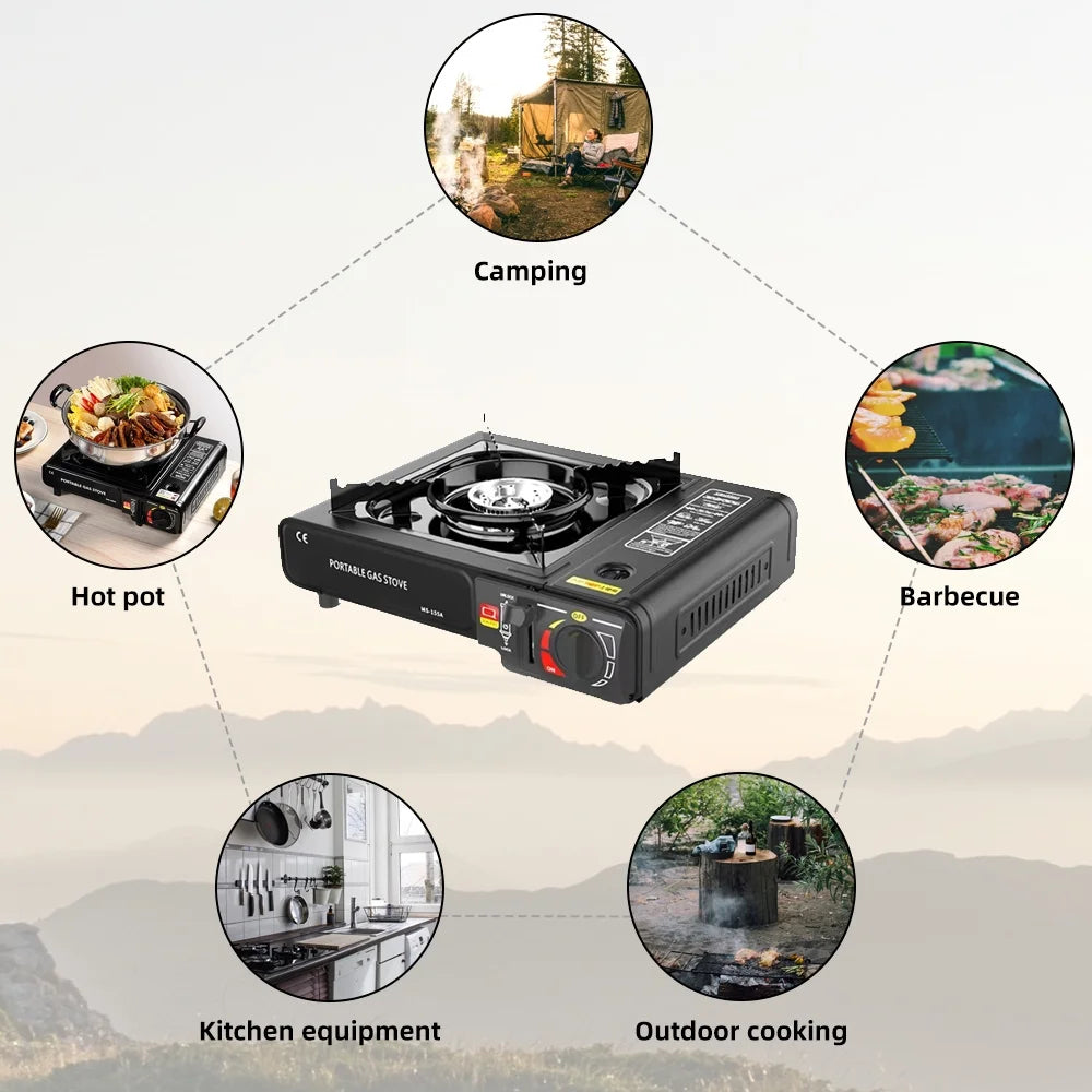 Portable Outdoor Furnace – 2900W Adjustable Camping Stove with Storage Box