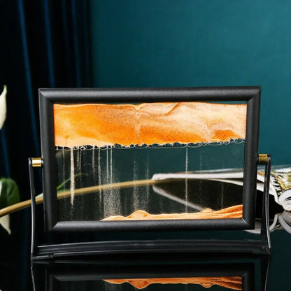 Rotatable 3D Flowing Sand Art Picture – Moving Sandscape Home Decor, Christmas Gift